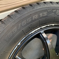 155/65 R13スタッドレス　ホイール付き4穴　軽四 の画像