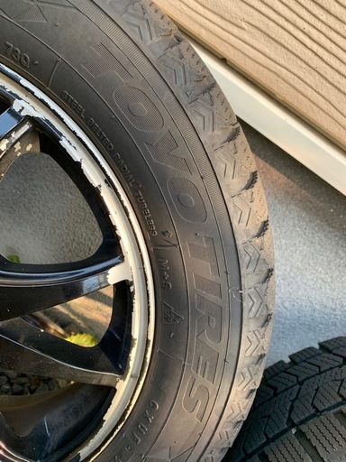 155/65 R13スタッドレス　ホイール付き4穴　軽四 