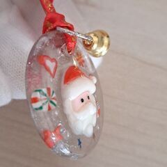 サンタクロース　レジン　クリスマス　オーナメント　ハンドメイド　②の画像