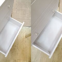 脚付き 4段チェスト タンス 白 ホワイト■横幅55㎝×奥行35cm×高さ83.5cm■近隣配送無料 買取帝国 朝霞店の画像