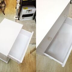 脚付き 4段チェスト タンス 白 ホワイト■横幅55㎝×奥行35cm×高さ83.5cm■近隣配送無料 買取帝国 朝霞店の画像