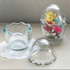 卵型ガラス容器の画像