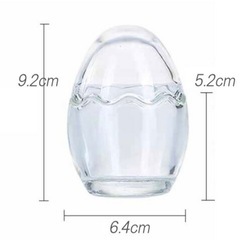 卵型ガラス容器の画像