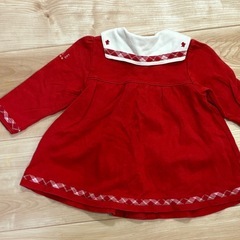 ELLE 赤いセーラーワンピースの画像