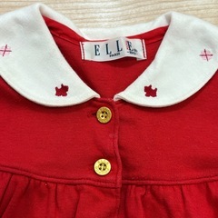 ELLE 赤いセーラーワンピースの画像