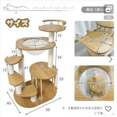 シニア、仔猫向けキャットタワーの画像