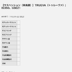 20系IS250/IS350用イデアル車高調の画像
