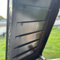 ꧁高級和家具꧂縞黒檀座卓 食卓机 唐木 リビング ダイニング テーブル の画像