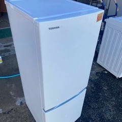 NO B613🌈福岡市内配送設置無料✨🌈GR-P15BS-W 冷蔵庫 BSシリーズ パールホワイト [153L /2ドア /右開きタイプ] の画像