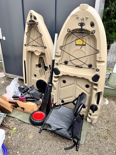 【大幅値下げ】分割式 足漕ぎカヤック　付属品多数