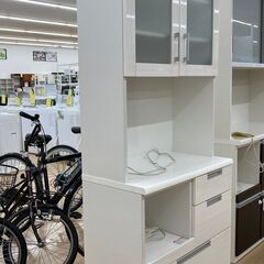 A-402★ジモティ割引あり★【リユースのサカイ野々市店】食器棚　白　(幅)80cm×(奥行き)42cm×(高さ)200cm ※クリーニング済みの画像
