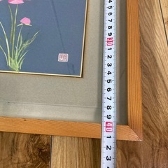 額縁　コスモスの色紙絵の画像
