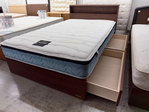 【愛品館 江戸川店 】 引き出し付き セミダブルベッド FranceBed（フランスベッド）