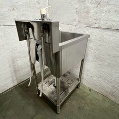 tanico ステンレス製 1槽シンク 水栓付 W450×D600×H840 厨房 厨房機器 店舗 店舗用品 中段付 流し台 タニコー 高さ調節可能 Y2356YGの画像