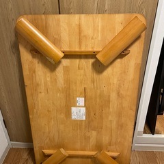 ニトリ 机 ローテーブル 折りたたみ 天然木 デスクの画像