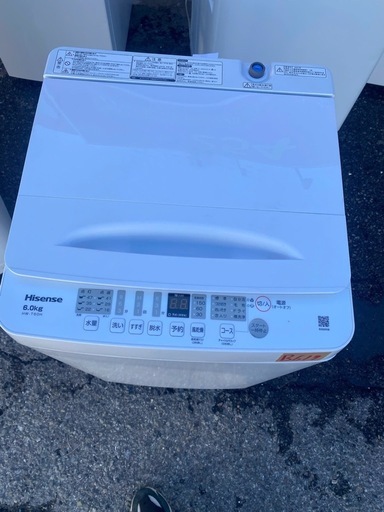 NO B617?福岡市内配送設置無料✨?全自動洗濯機 ホワイト HW-T60H [洗濯6.0kg /簡易乾燥(送風機能) /上開き] 