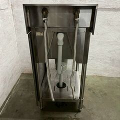 ステンレス製 1槽シンク W450×D600×H840 流し台 厨房 厨房機器 店舗 店舗用品 中段付 水栓用穴あり ステンレスシンク Y2357YGの画像