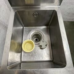 ステンレス製 1槽シンク W450×D600×H840 流し台 厨房 厨房機器 店舗 店舗用品 中段付 水栓用穴あり ステンレスシンク Y2357YGの画像