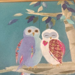 額縁　ふくろう　フクロウの画像