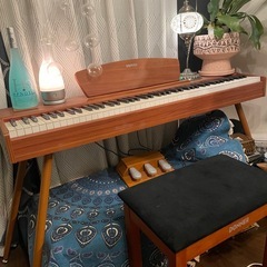 Donner 電子ピアノ 88鍵 ハンマーアクッション鍵盤 3本ペダル 専用椅子(楽譜入れ付き) セット の画像