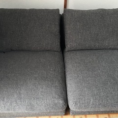 譲ります【引取日限定】ダークグレー ソファ　ニトリの画像