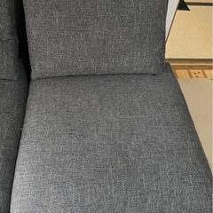 譲ります【引取日限定】ダークグレー ソファ　ニトリの画像