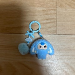 BABYTHREEうさぎキャラクターキーホルダースカイブルーの画像