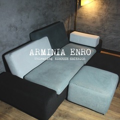⭕️エスハウスインテリア　現金ならフリマの10%OFF　首都圏送無料〜ARMONIA ERNO 23万テトリス型 ローコーナーソファの画像