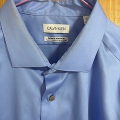 CALVIN KLEIN ライトブルー シャツ 18 34/35の画像