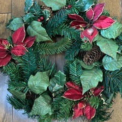 クリスマスリースの画像