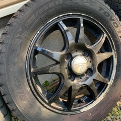 155/65 R13スタッドレス　ホイール付き4穴　軽四 の画像