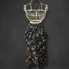 クレット　花柄フリルラップスカート　 L Lの画像