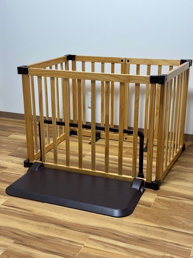 おくだけとおせんぼ　スマートワイドWoody 日本育児 ベビーフェンス