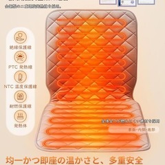 ホットマット❣️電気座布団 9段階温度調節可 5秒速暖 恒温技術 温感3倍UPの画像
