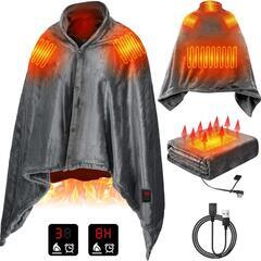電気毛布⭐️着る電気毛布 150×80cm ひざ掛け ブランケッ...