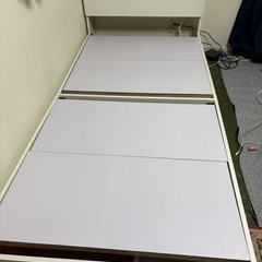 RASIK シングルベットフレーム 白　引き出し収納付き　　の画像