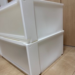 【早めに取りに来れる方優先】【今だけお買い得】ニトリ　組合せ可能な収納ケース　2つ の画像