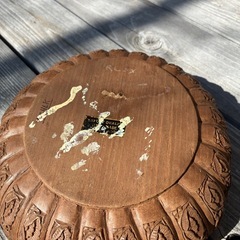 木製皿　舶来品の画像