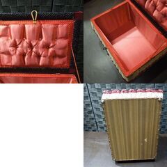 レトロ 裁縫箱 ソーイングボックス バスケット カゴ オブジェ 内蓋無し コレクション 札幌市 東区 新道東店の画像