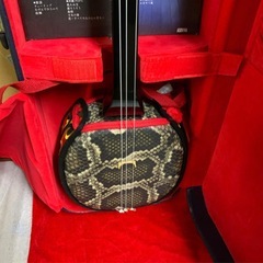 【取引中】沖縄三線 人工革 ハードケース付の画像