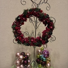 🌹クリスマス　ワイヤーツリー　リース　オーナメントいろいろ🌹　の画像
