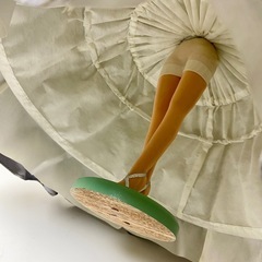 美品　フランス人形 ユタカ印 昭和レトロドール シルバードレスの画像