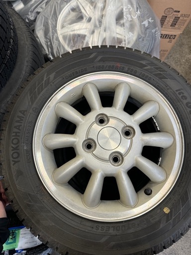 he21ラパン純正ホイールスタッドレス未使用品