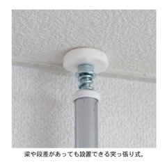  [ベルメゾン] ラック 突っ張り L字 オープンシェルフ・ラック ナチュラル 幅60の画像