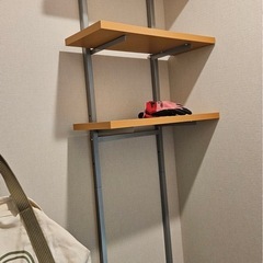  [ベルメゾン] ラック 突っ張り L字 オープンシェルフ・ラック ナチュラル 幅60の画像