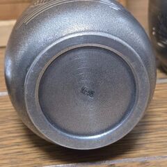 錫製 本錫器 チロリ 徳利 おチョコ 酒器セット 骨董 お猪口 木箱入り レトロの画像