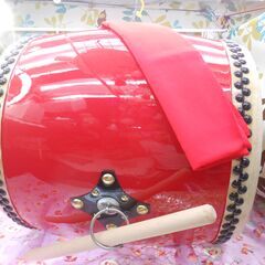 新品未使用32.980円　エイサー大太鼓44cm*48cm サージ/モス布　撥付きで安心の画像