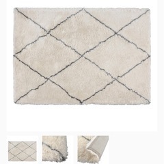 【無料】Francfranc アワン ラグ M ホワイト（定価￥18,900）の画像