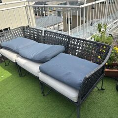 屋外用家具、ガーデンソファ、3人掛けソファ、屋外用ソファの画像