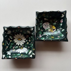 トールペイント　花　小物入れ　2個セットの画像